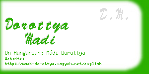 dorottya madi business card