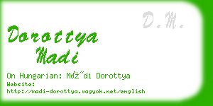 dorottya madi business card